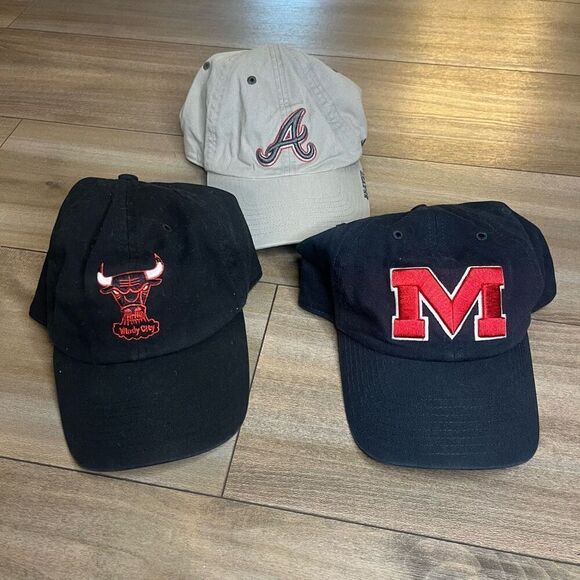 47 Brand Lot of 3 Misc. Sports Team Baseball Style Hats - Picture 1 of 4